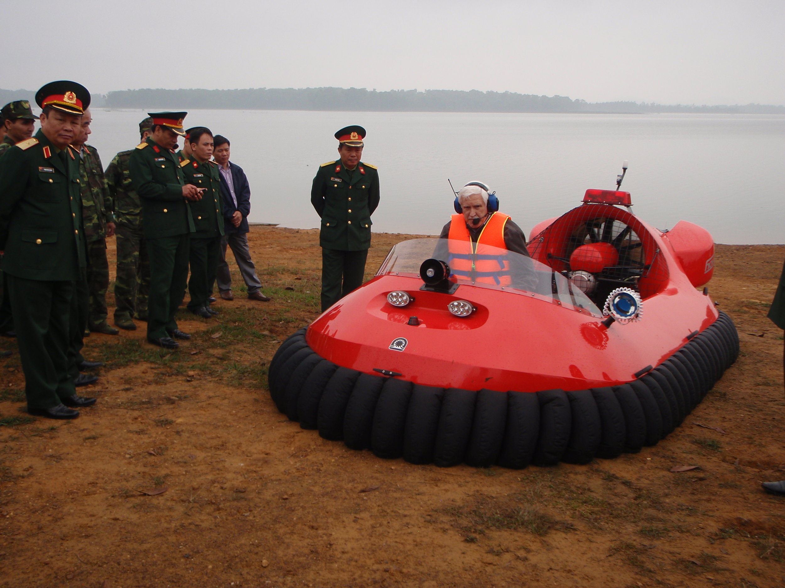  Training and demonstration in a 6 seat rescue craft in Vietnam 